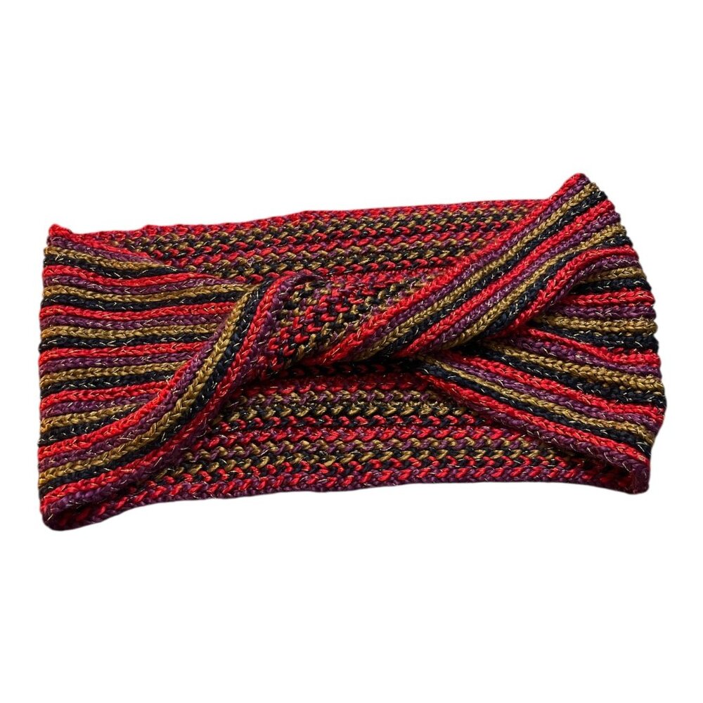 Coldwater Creek Frosted Infinity Scarf Multicolor Knit Metallic Thread Acrylic 1